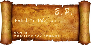 Bodnár Péter névjegykártya
