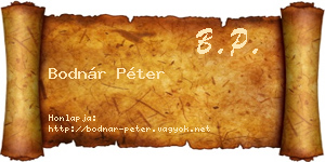 Bodnár Péter névjegykártya
